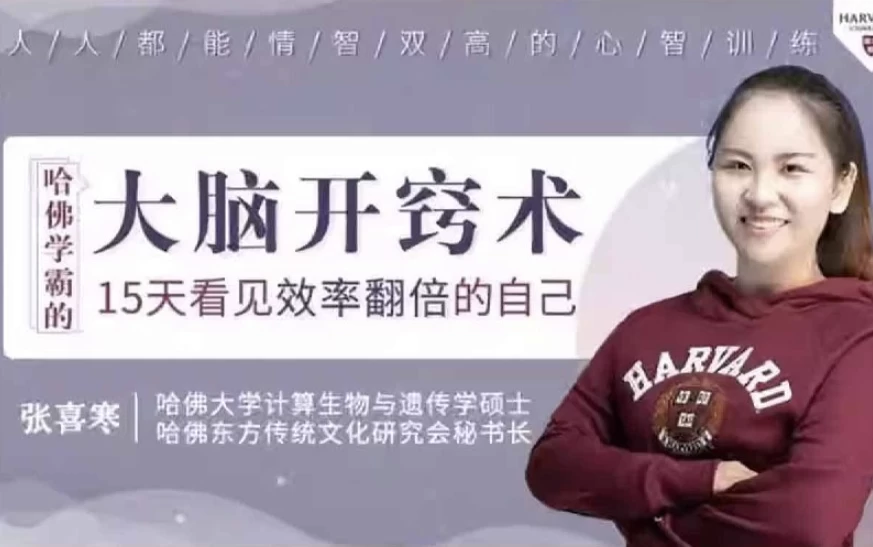 哈佛学霸的大脑开窍术 15天看见效率翻倍的自己，让你大脑开窍的哈佛心智训练（796.5M）
