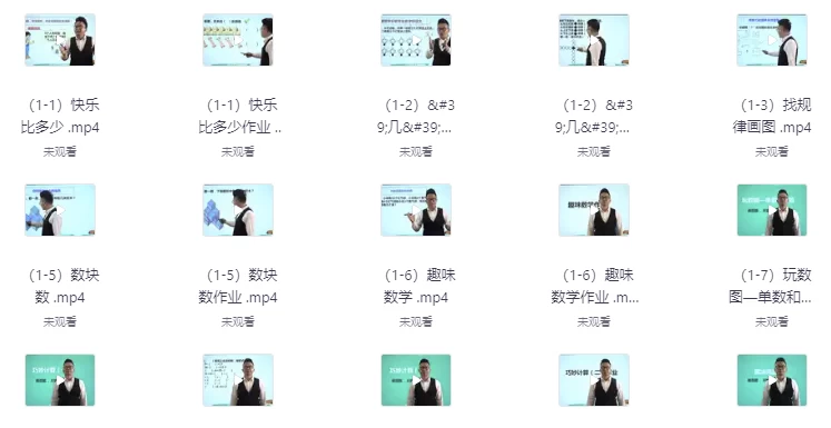 《艾麦思网校小学1-6年级数学思维视频课》各年级全套300讲（64.5G）