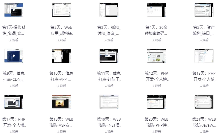 网络安全工程师（Web攻防 漏洞 提权 免杀等）（48.3G）
