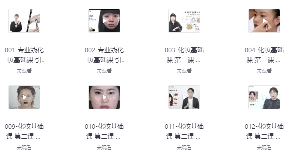 岳晓琳 LIN MAKEUP on line 化妆课程（58.4G）