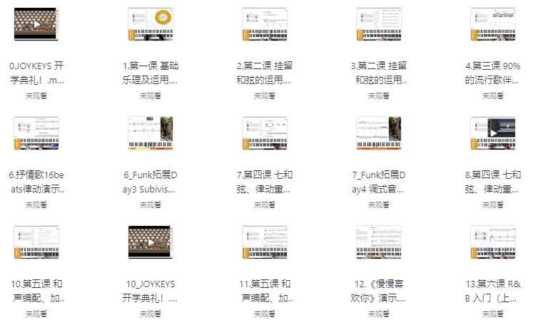 朱茵琪 JOYKEYS 现代键盘 课程(26.3G) 朱茵琪 JOYKEYS 现代键盘 课程(26.3G)