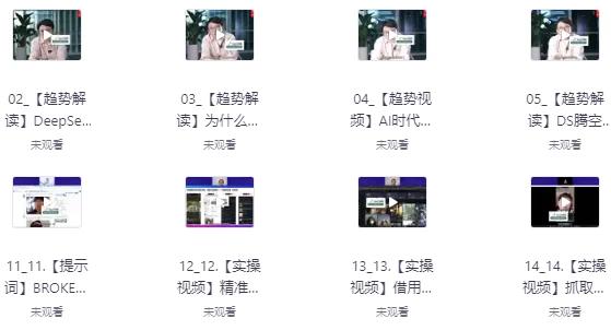 [AI/短视频] AI实操变现课，32节视频搞懂AI趋势（6.2G）