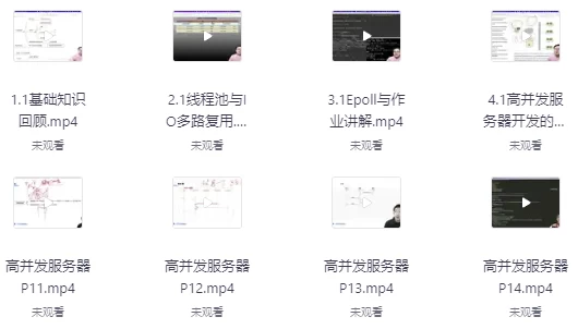 [服务器] 高并发服务器开发（14.6G）