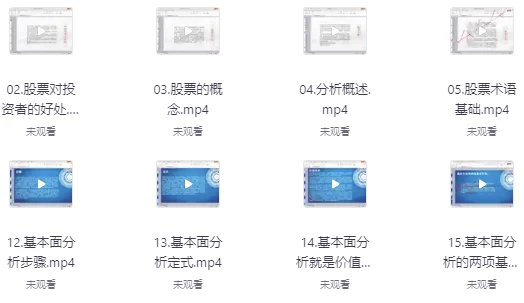 [股票/财经] 零基础学股票-从入门到高级（158课时）（37.6G）