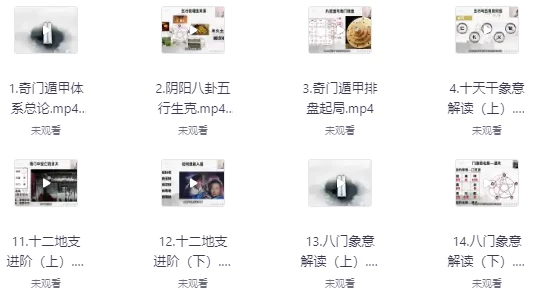 [决策学/奇门遁甲] 奇门遁甲+易经+决策学（20.6G）