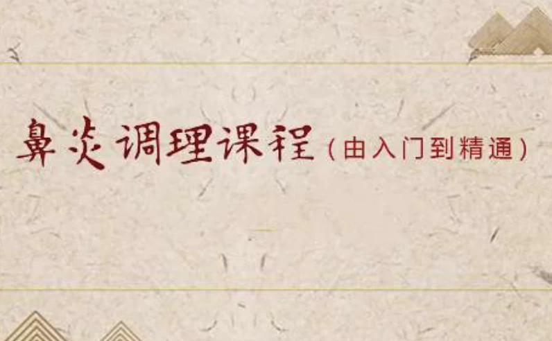 [推拿/调理] 小儿推拿之鼻炎调理课程（入门到精通）（708.4M）