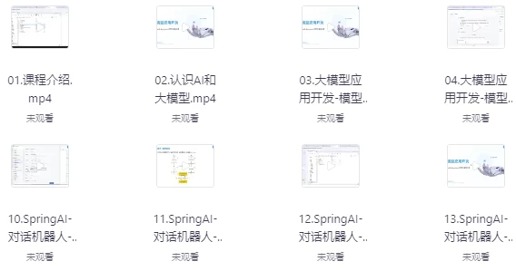 [DeepSeek/SpringAI] SpringAI+DeepSeek大模型应用开发实战教程（4.4G）