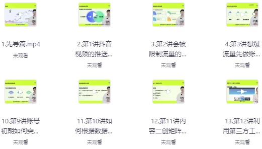 [抖音] 抖音操盘手-从入门到精通（235.3M）