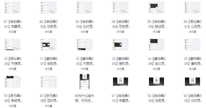 [思维] 多元思维学习课（3.6G）