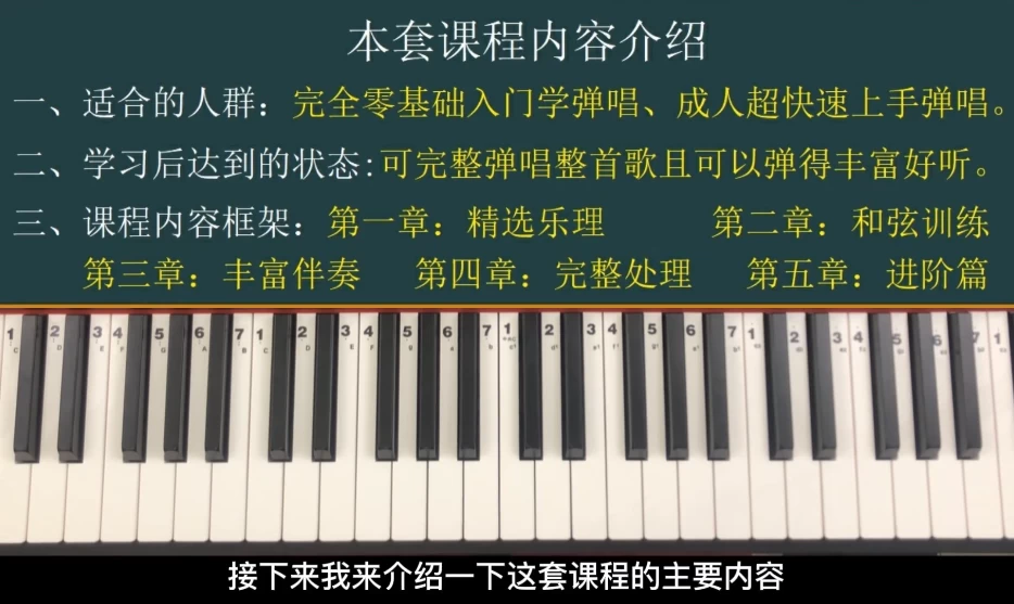 [乐器/弹唱] 钢琴弹唱100天速成系统课（6.0G）