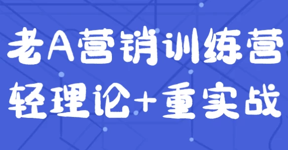 [营销] 老A营销训练营轻理论+重实战（12.0G）