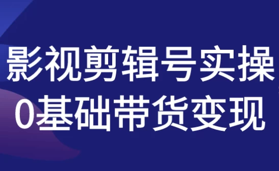 [剪辑/变现] 影视剪辑号实操0基础带货变现（4.7G）