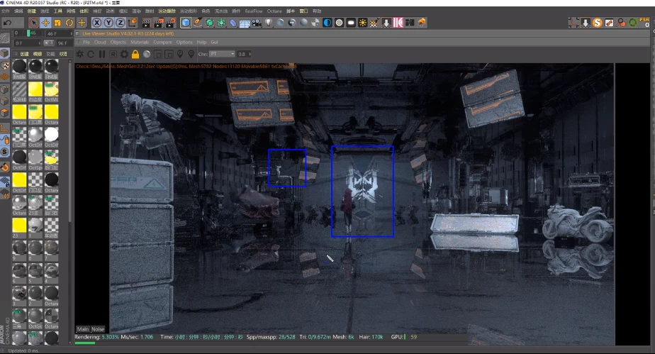[3D/C4D] C4D+OC 赛博朋克影视大场景综合实战 - 带工程文件（33.8G）