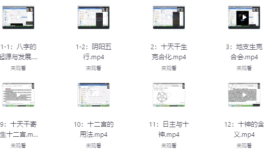 [八字/风水] 刁吉祥八字初中高级课程（30.6G）