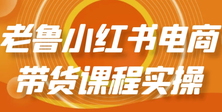 [小红书/带货] 老鲁小红书电商带货课程实操（2.0G）