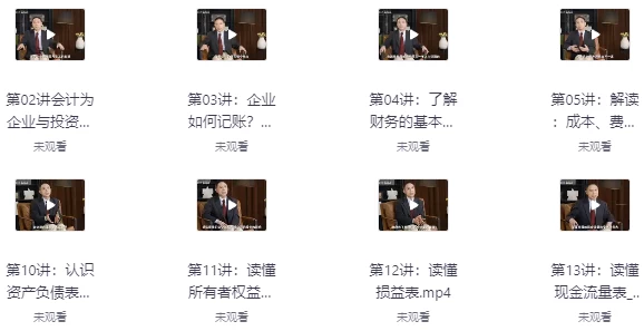 [财务] 李国平教授：财务通识二十讲（完结）（5.0G）