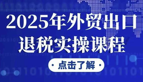 [外贸/贸易] 2025年外贸出口退税实操课程（2.8G）