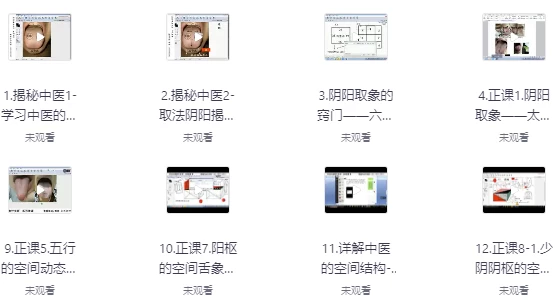 [中医] 六经伤寒舌象辩证教程（2.7G）