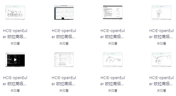 [HCIE/openEuler] 华为HCIE-OpenEuler欧拉认证全套培训视频+课件笔记资料（13.8G）