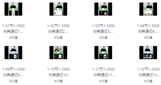 [单词/英语] 刘一男3500魔卡词【1-3500词汇分类精讲速记】（218.9G）