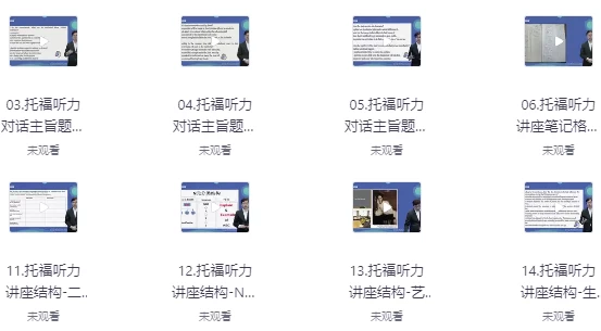 [听力/托福] 托福听力外语学习快速突破（2.8G）