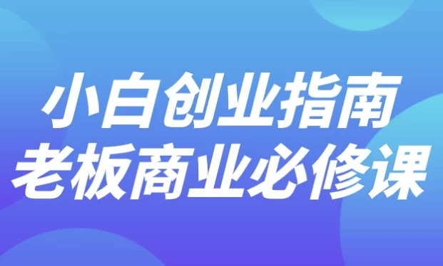 [创业/商业] 小白创业指南老板商业必修课（2.9G）