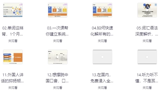 [单词/发音] 一个月记忆20000单词+象形记忆+词根词缀+美语发音英语学习视频（5.3G）