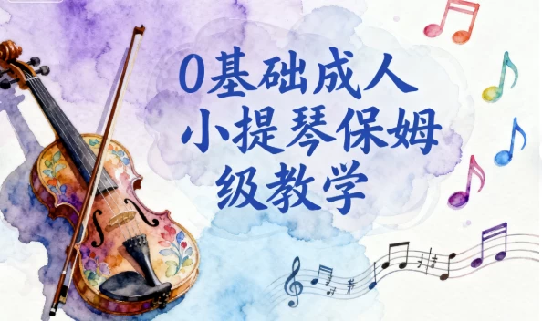 [乐器/小提琴] 0基础成人小提琴保姆级教学（16.8G）