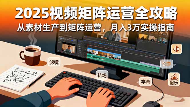 2025短视频矩阵运营全攻略:从素材生产到矩阵运营,月入3万实操指南 2025短视频矩阵运营全攻略:从素材生产到矩阵运营,月入3万实操指南
