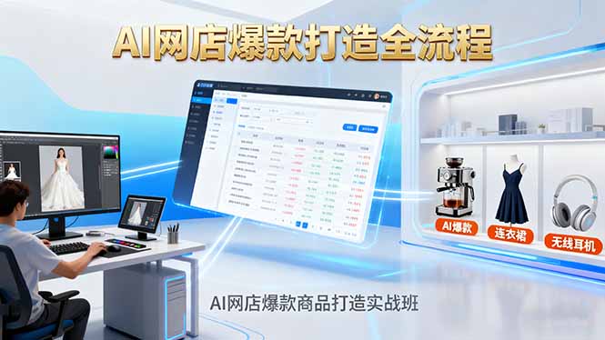AI网店爆款商品打造实战班:AI技术实现商品图智能处理,快速搭建AI网店 AI网店爆款商品打造实战班:AI技术实现商品图智能处理,快速搭建AI网店
