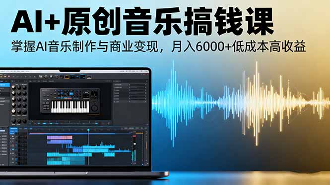 AI+原创音乐搞钱课:掌握AI音乐制作与商业变现,月入6000+低成本高收益 AI+原创音乐搞钱课:掌握AI音乐制作与商业变现,月入6000+低成本高收益