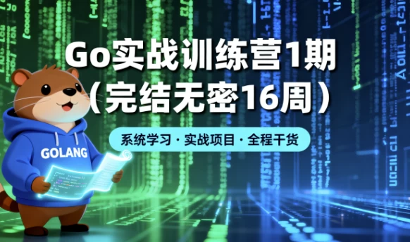 [Go/Go语言] Go 实战训练营1期（完结无密16周）（45.3G）