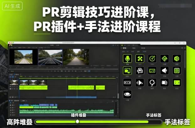 PR剪辑技巧进阶课,PR插件+手法进阶课程 PR剪辑技巧进阶课,PR插件+手法进阶课程