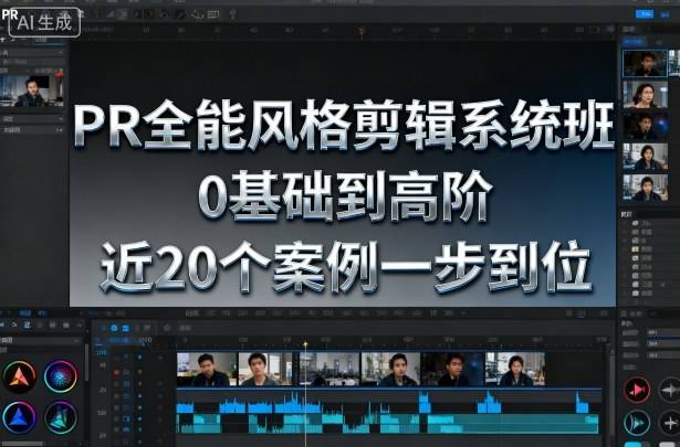 PR全能风格剪辑系统班,0基础到高阶,近20个案例一步到位 PR全能风格剪辑系统班,0基础到高阶,近20个案例一步到位