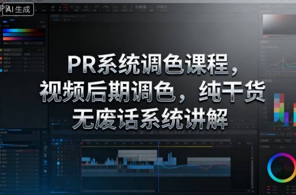 PR系统调色课程,视频后期调色,纯干货无废话系统讲解 PR系统调色课程,视频后期调色,纯干货无废话系统讲解