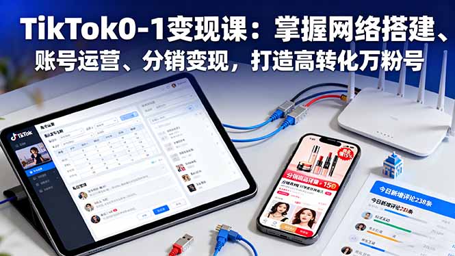 TikTok0-1变现课:掌握网络搭建、账号运营、分销变现,打造高转化万粉号 TikTok0-1变现课:掌握网络搭建、账号运营、分销变现,打造高转化万粉号