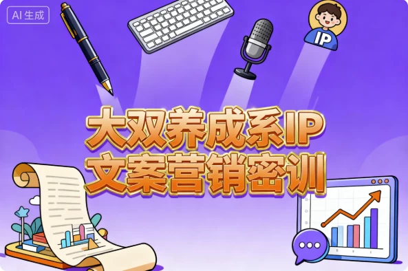 [文案/营销] 大双养成系IP文案营销密训，从0到1掌握变现文案系统（2.8G）