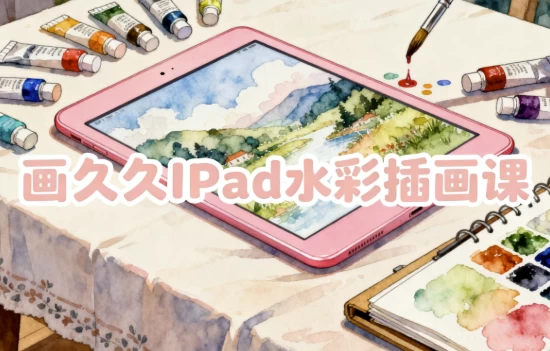 [iPad/插画] 画久久IPad水彩插画课（56.3G）