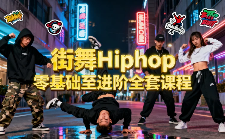 [HipHop/舞蹈] 街舞Hiphop零基础至进阶全套课程（18.0G）
