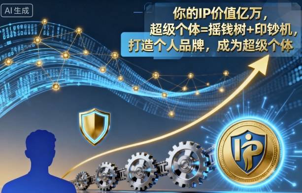 你的IP价值亿万,超级个体=摇钱树+印钞机,打造个人品牌,成为超级个体 你的IP价值亿万,超级个体=摇钱树+印钞机,打造个人品牌,成为超级个体