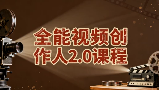 [创作/剪辑] 全能视频创作人2.0课程（9.3G）