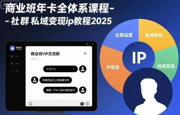 商业班年卡全体系课程-社群私域变现ip教程2025 商业班年卡全体系课程-社群私域变现ip教程2025