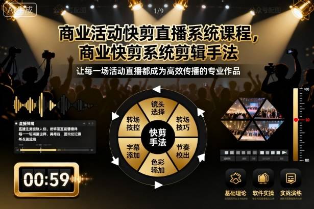 商业活动快剪直播系统课程,商业快剪系统剪辑手法 商业活动快剪直播系统课程,商业快剪系统剪辑手法