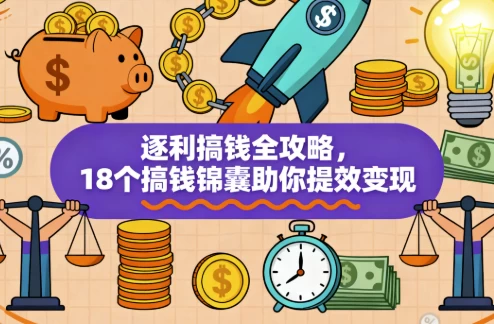 [商机/搞钱] 逐利搞钱全攻略，18个搞钱锦囊助你提效变现（3.5G）