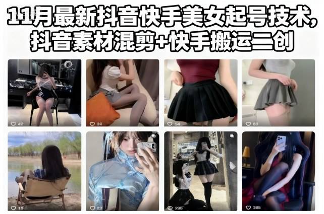 11月最新抖音快手美女起号技术,抖音素材混剪+快手搬运二创 11月最新抖音快手美女起号技术,抖音素材混剪+快手搬运二创