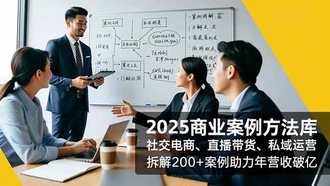 2025商业案例方法库,社交电商、直播带货、私域运营,拆解200+案例助力年营收破亿 2025商业案例方法库,社交电商、直播带货、私域运营,拆解200+案例助力年营收破亿
