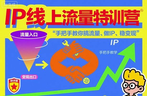 IP线上流量特训营,手把手教你搞流量、做IP、稳变现 IP线上流量特训营,手把手教你搞流量、做IP、稳变现