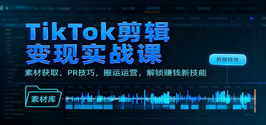TikTok剪辑变现实战课