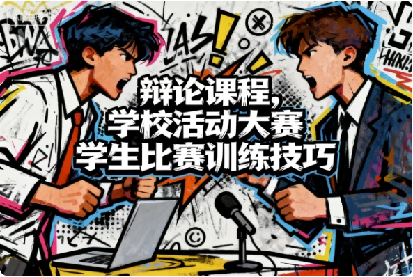 [辩论] 辩论课程，学校活动大赛学生比赛训练技巧（54.4G）