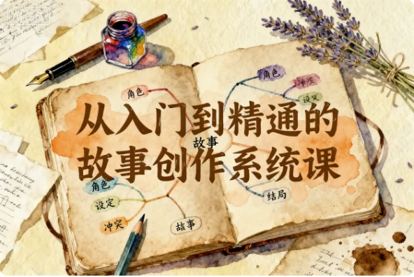 [写作/创作] 从入门到精通的故事创作系统课（722.1M）